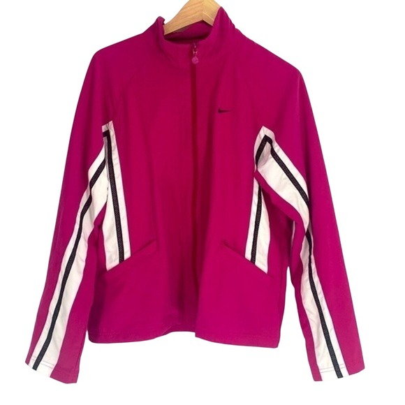 Nike Jackets & Blazers - Nike Lightweight Windbreaker Jacket Women's Sz Medium Hot Pink